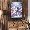 (40*60cm)Rose White Tiger - Full Round Drill Diamond Painting