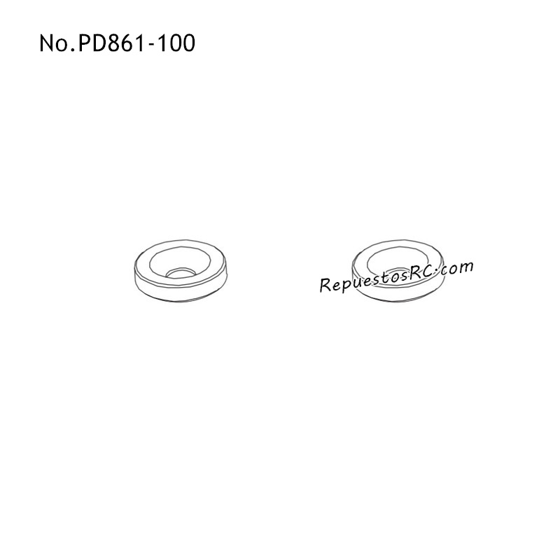 PD RACING TR10-4S Piezas Spacer Trasero PD861-100