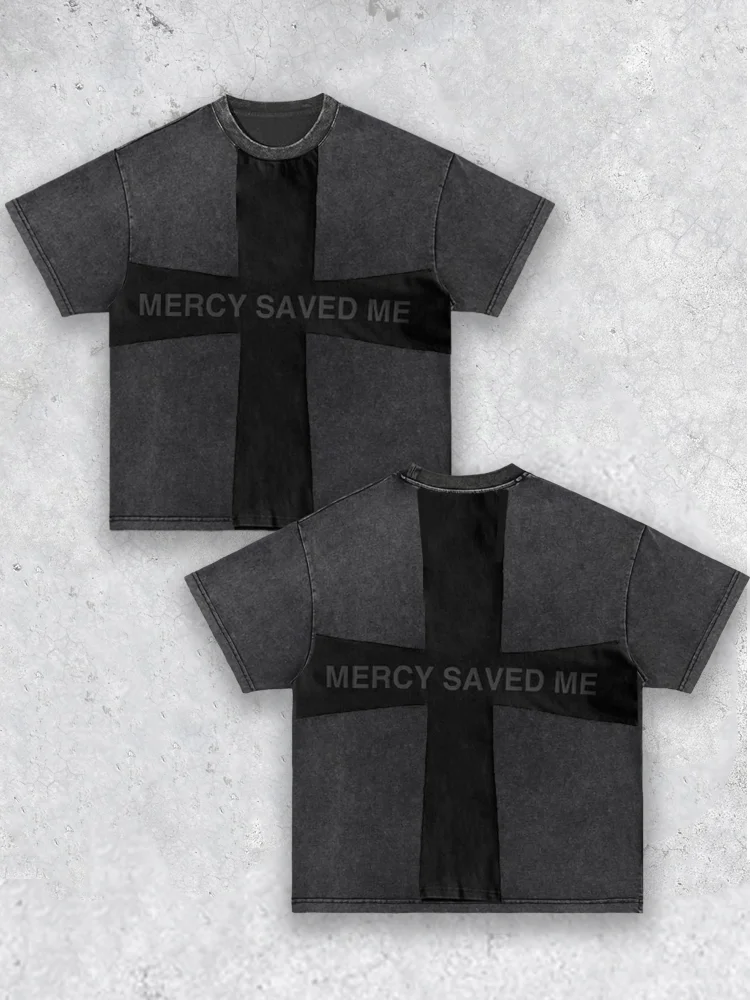Vintage Cross Washed Short Sleeved T-shirt