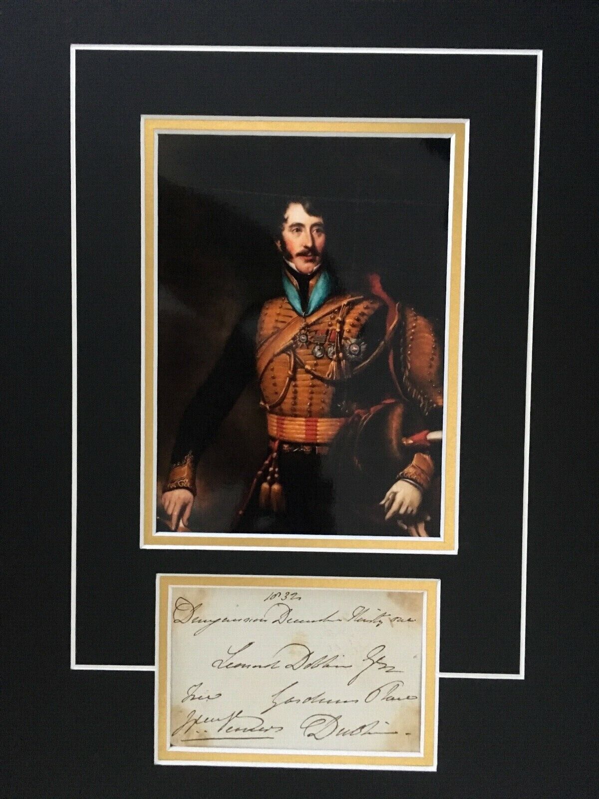 SIR WILLIAM VERNER - DISTINGUISHED SOLDIER AT WATERLOO - SIGNED Photo Poster painting DISPLAY