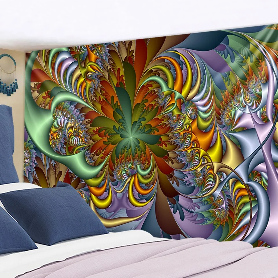 Indian Mandala Psychedelic Flower Tapestry Wall Hanging Astrology Divination Bedspread Beach Matwitchcraft Hippie Colorful