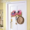 (US Local)Parrot DIY Diamond Painting Hanging Hook No Hole Punching Wall Decoration