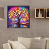 Arbre coloré de vie-plein diamant rond peinture-40 * 40cm
