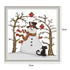Snowman - 14CT Stamped Cross Stitch Kit(33x33cm)
