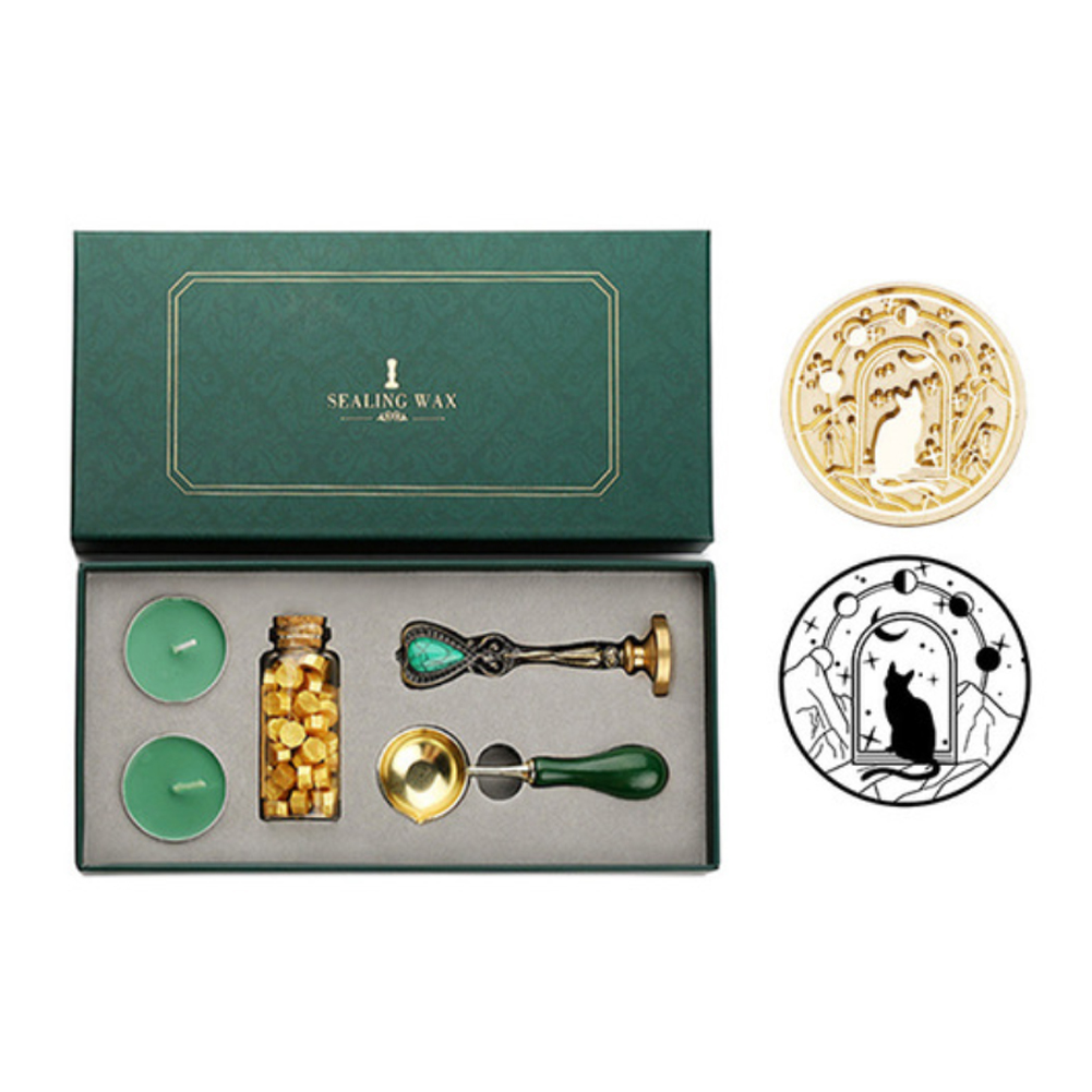 

Cat Stealing Stars Retro Box Kit with Sealing Wax, 501 Original