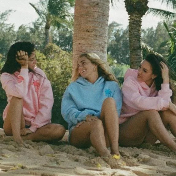 Original Pink Palm Puff Hoodie