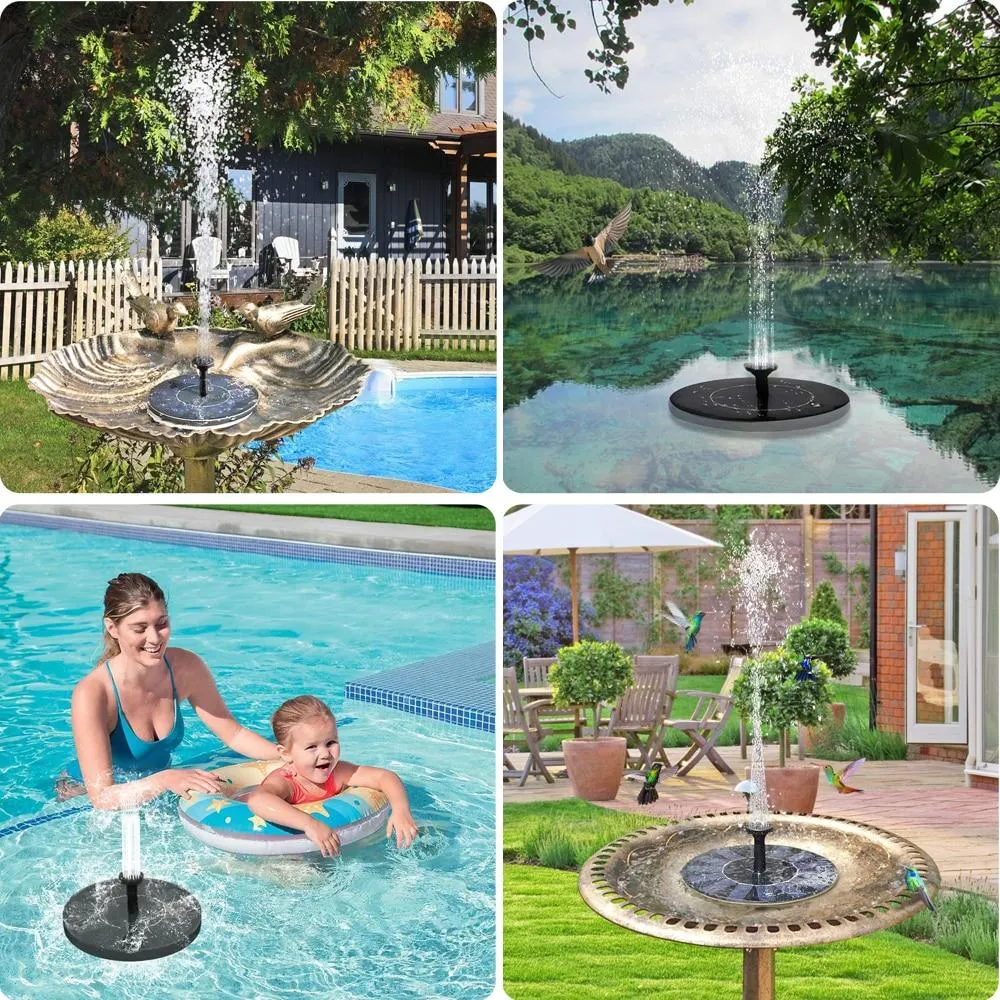 Floating Small Pond Fountain Garden Pool Decorations Solar Power Pump