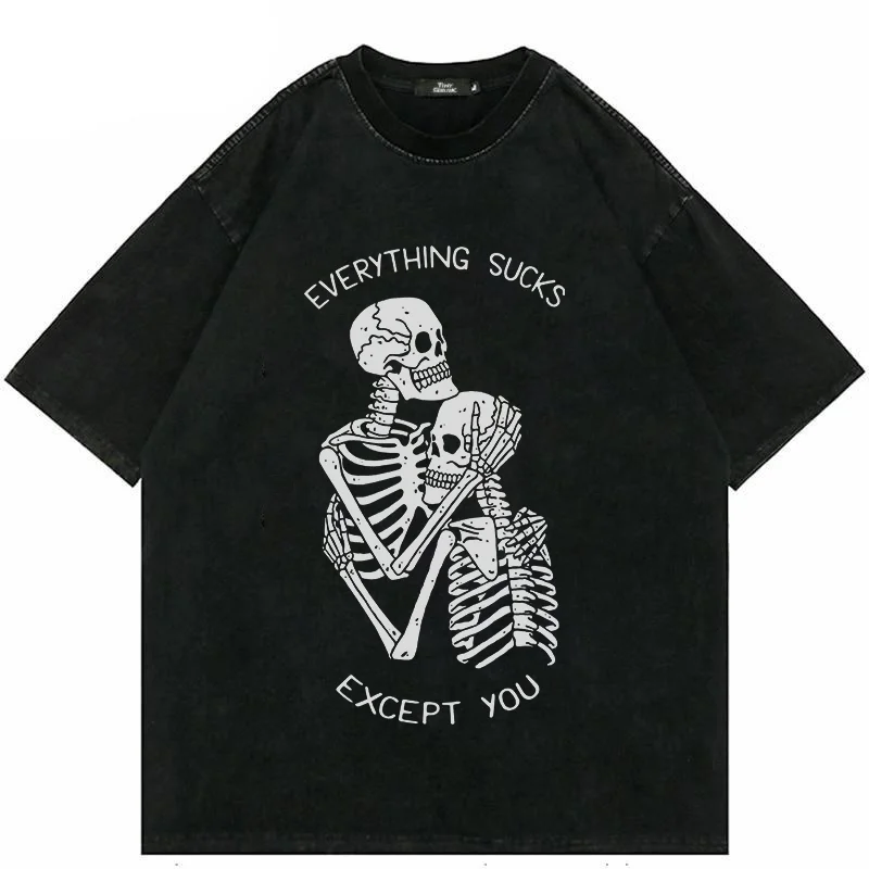 Everything Sucks Except You Print Skeleton T-shirt