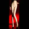 Sexy Pantyhose Ultra-thin Sheer Tights High Waist Irregular Garter Stocking with Chain