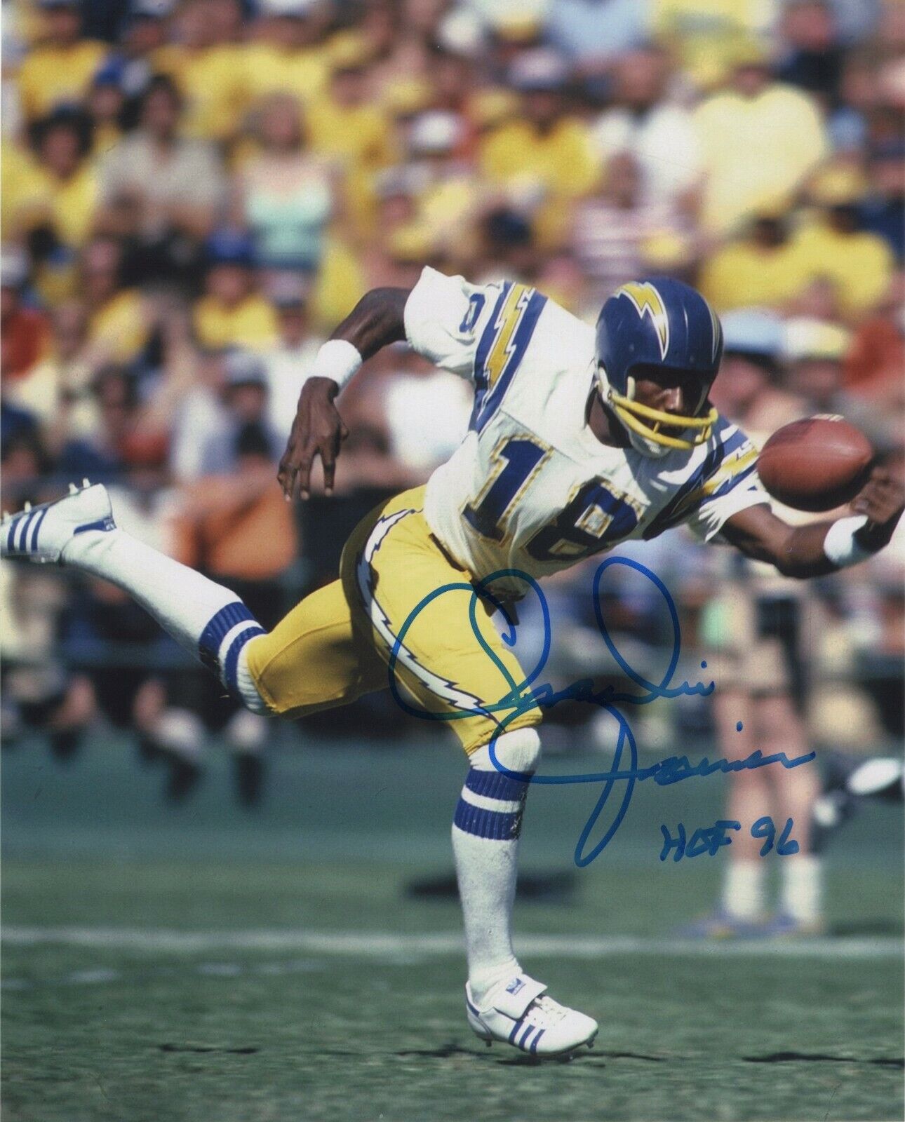 CHARLIE JOINER SIGNED AUTOGRAPH 8X10 Photo Poster painting SAN DIEGO CHARGERS HALL OF FAME #2