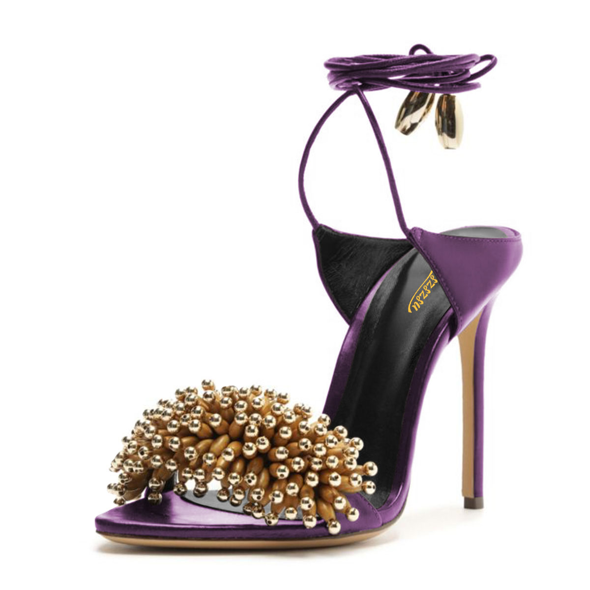 Ankle Strap Stiletto High Heel Purple Dress Sandals for Women Nicepairs