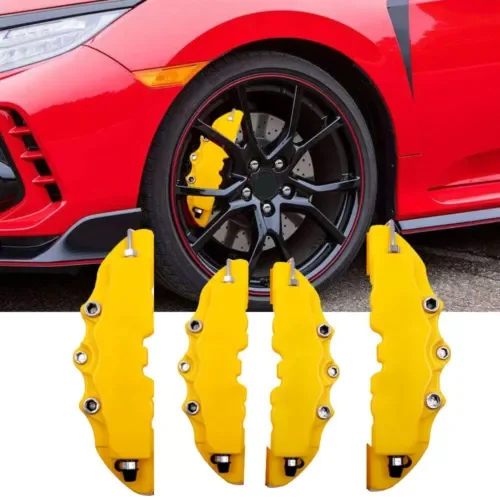 Dronehint 4pcs 3D Universal Yellow Car Disc Brake Caliper Covers Parts Brake For 18-24inh (For: Acura) Parts