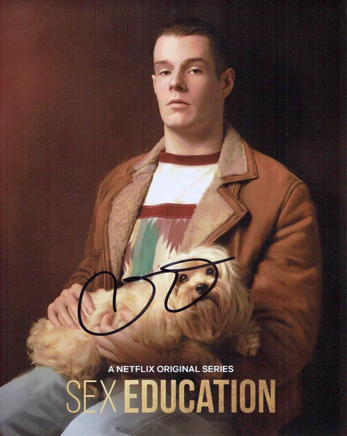 Connor SWINDELLS Signed 10x8 Photo Poster painting AFTAL COA Sex Education Netflix Adam GROFF