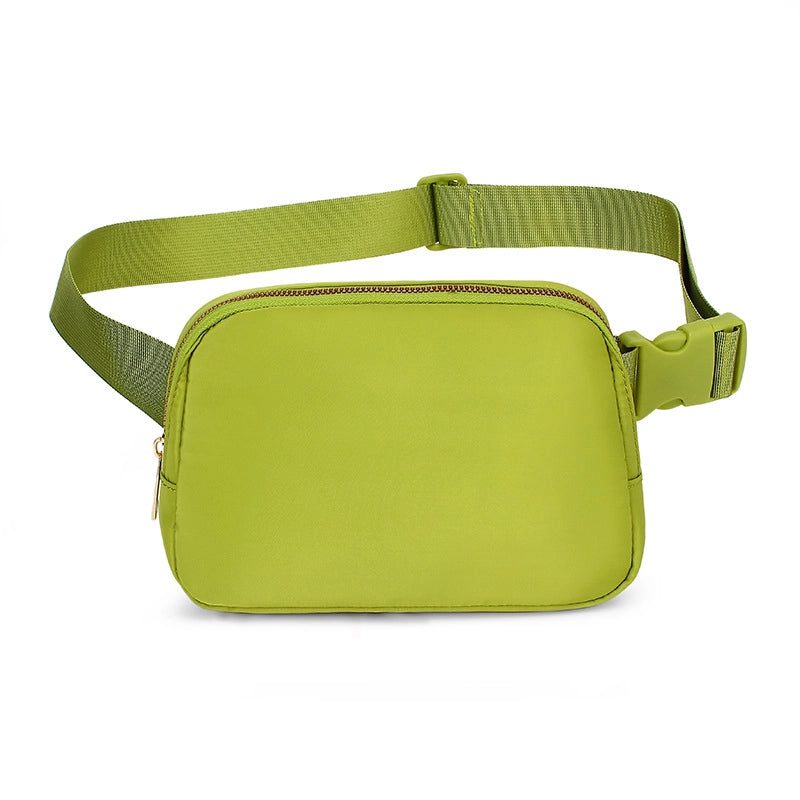 Unisex Basic Classic Style Solid Color Nylon Waist Bags