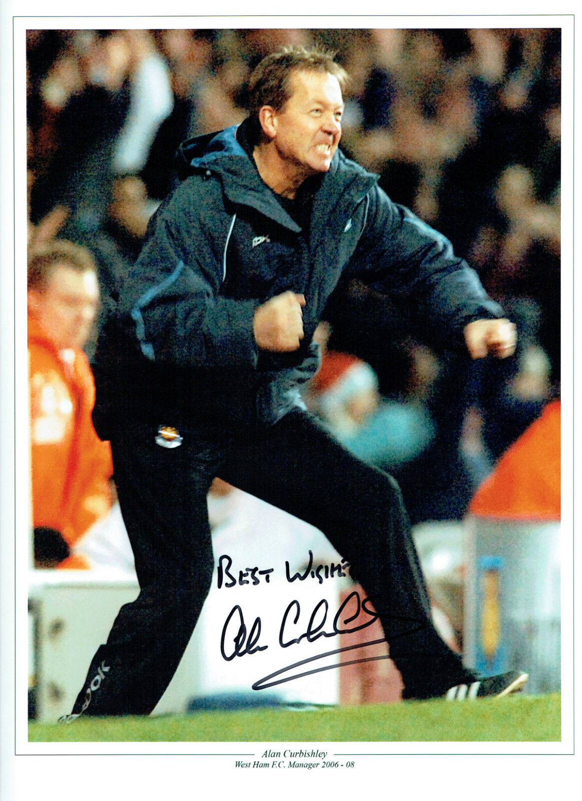 Alan CURBISHLEY Signed Autograph 16x12 Photo Poster painting AFTAL COA West Ham United Manager
