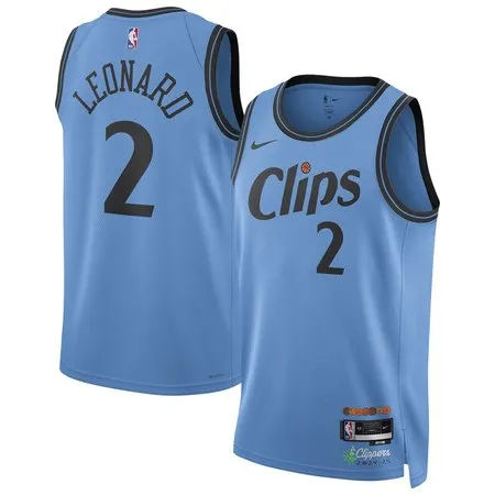 Unisex LA Clippers Kawhi Leonard  Light Blue 2024/25 Swingman Player Jersey - City Edition