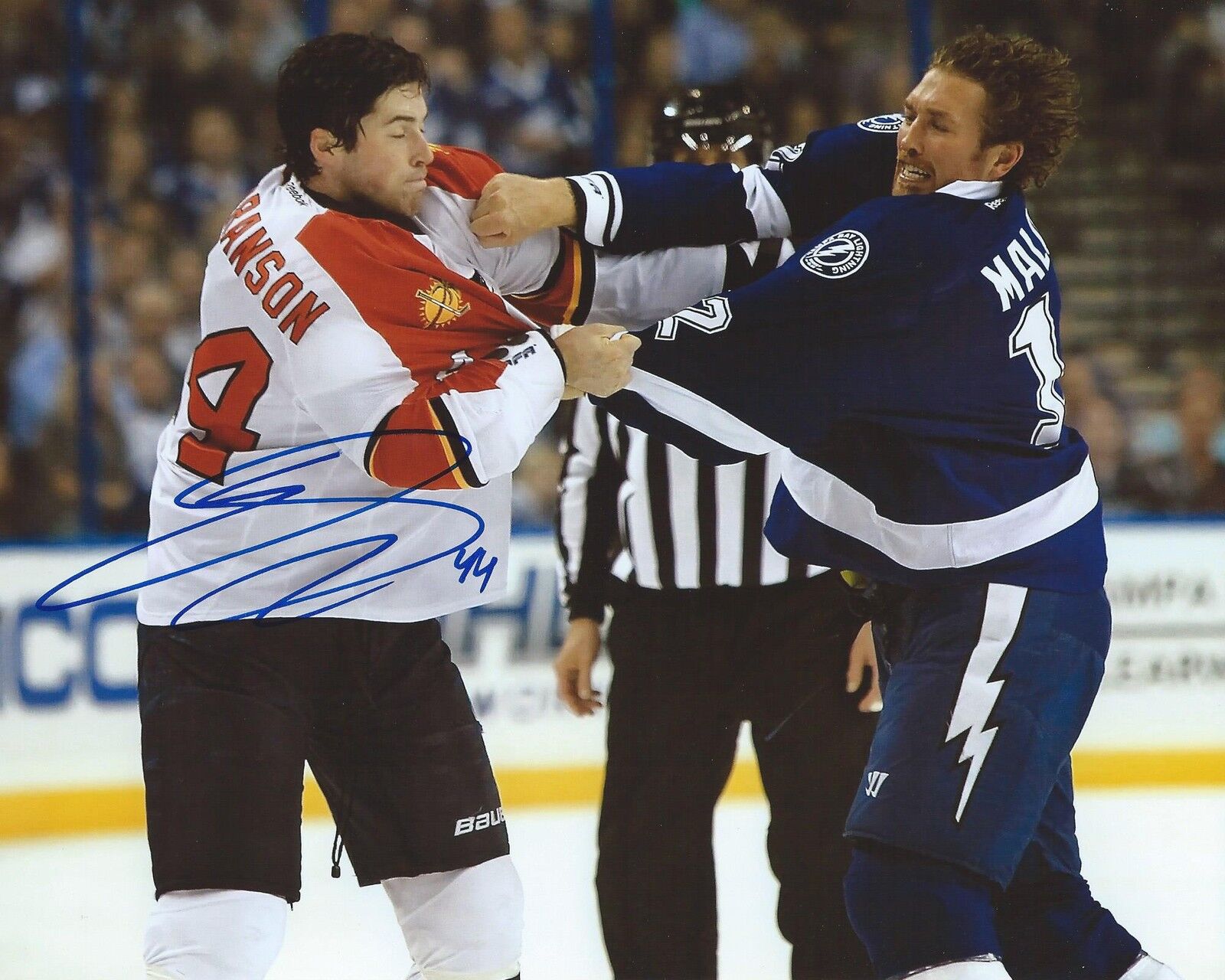 Erik Gudbranson Signed 8x10 Fight Photo Poster painting Florida Panthers Autographed COA C