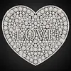 DIY Pearl Painting Love for Home Wall Decor(25x25cm)