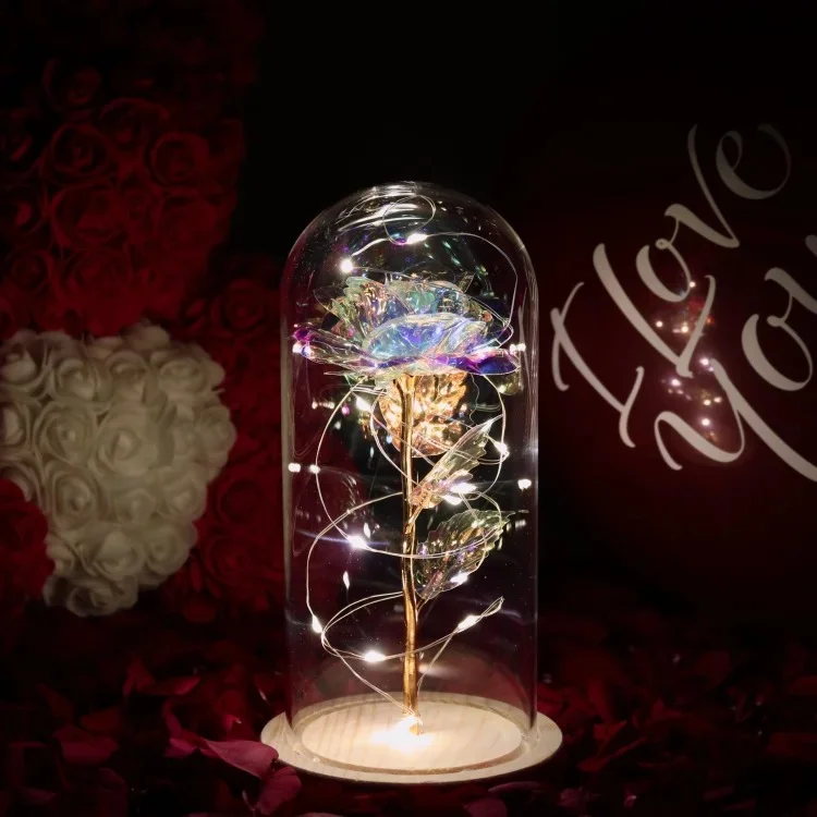 Enchanted Sparkly Rose Night Light CSTWIRE