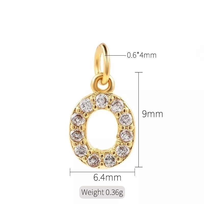 1 Piece Copper Zircon 14K Gold Plated Inlay Polished Pendant