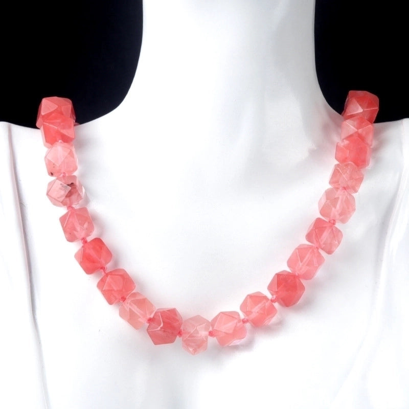 Fashion Geometric Crystal Agate Beaded Necklace