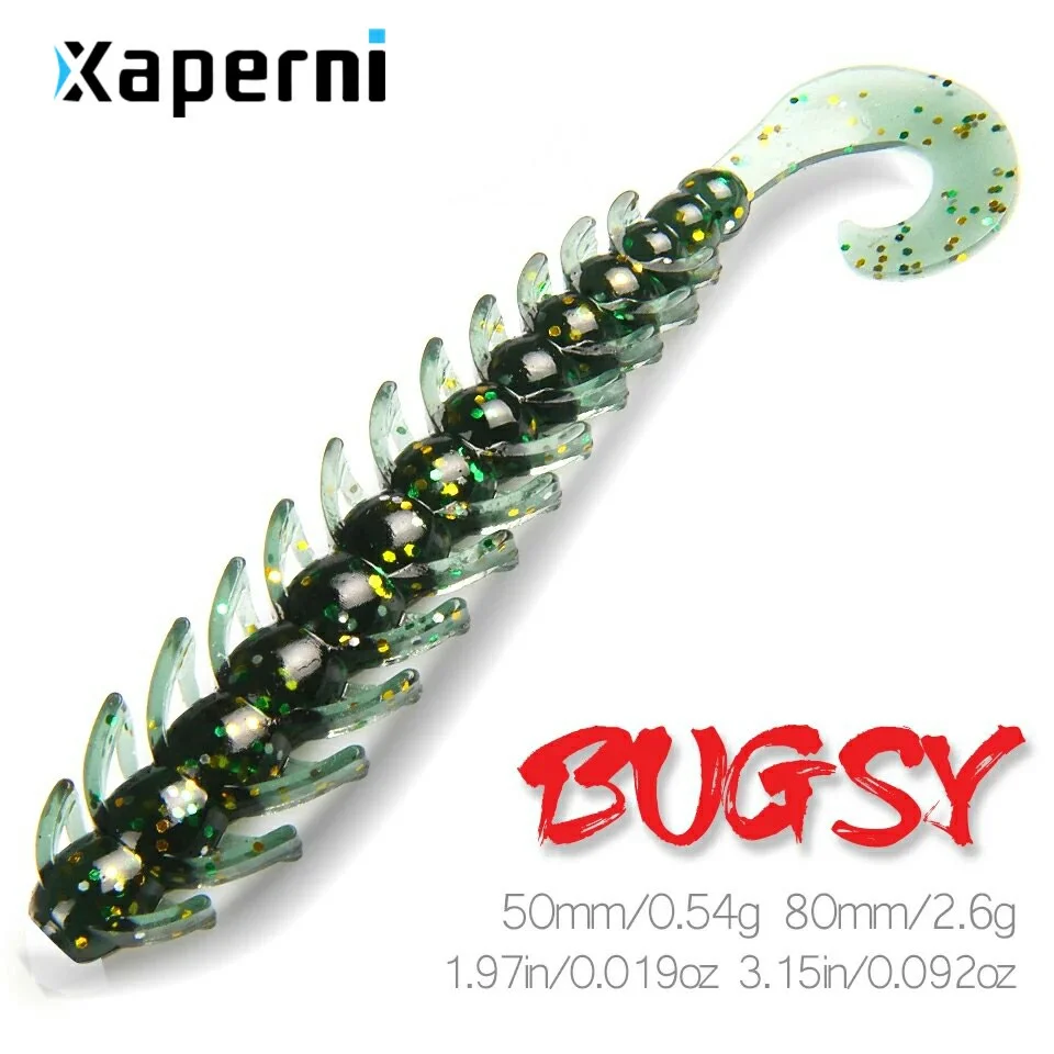 Xaperni Fishing Lure 80mm 50mm  bugsy Soft Baits Fishing Wobbler Bass Bait Artificial Fishing soft Lure Tacke