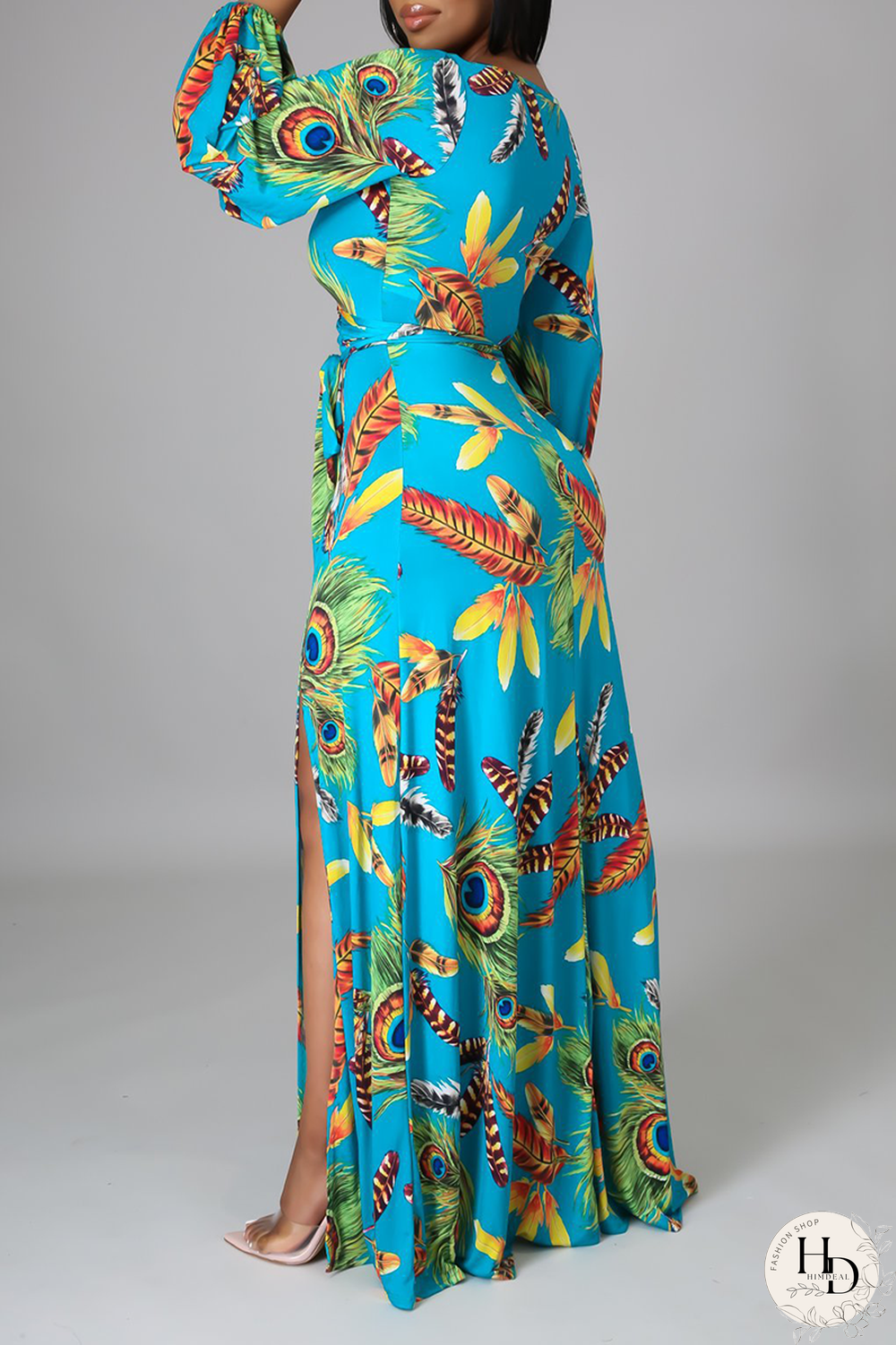 White Casual Print Draw String V Neck Cake Skirt Dresses