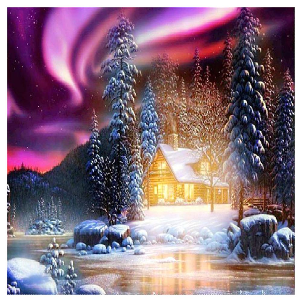 

Snow House - Round Drill Diamond Painting - 30*30CM, 501 Original