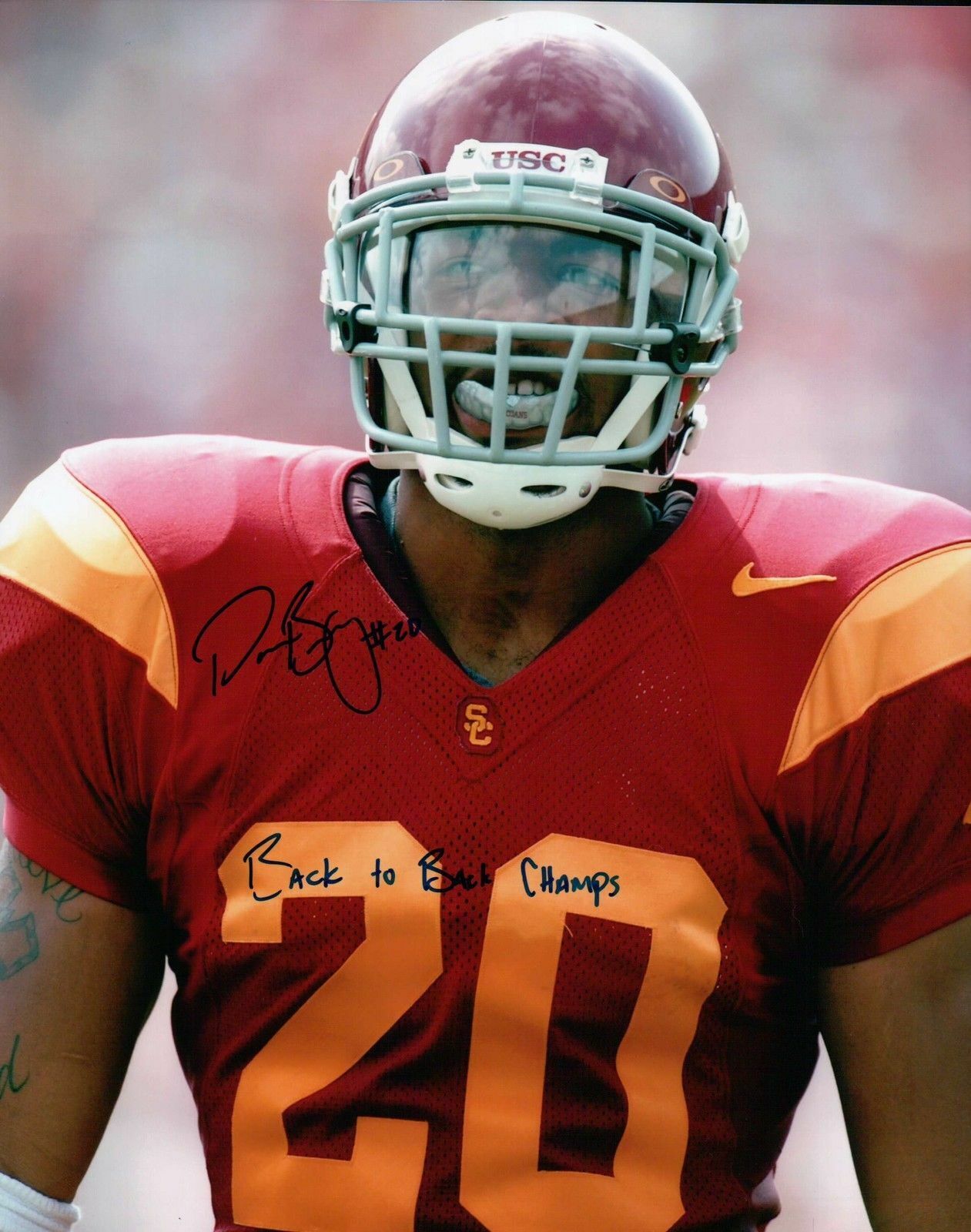 Darnell Bing Signed 8X10 Photo Poster painting Autograph USC Back to Back Champs