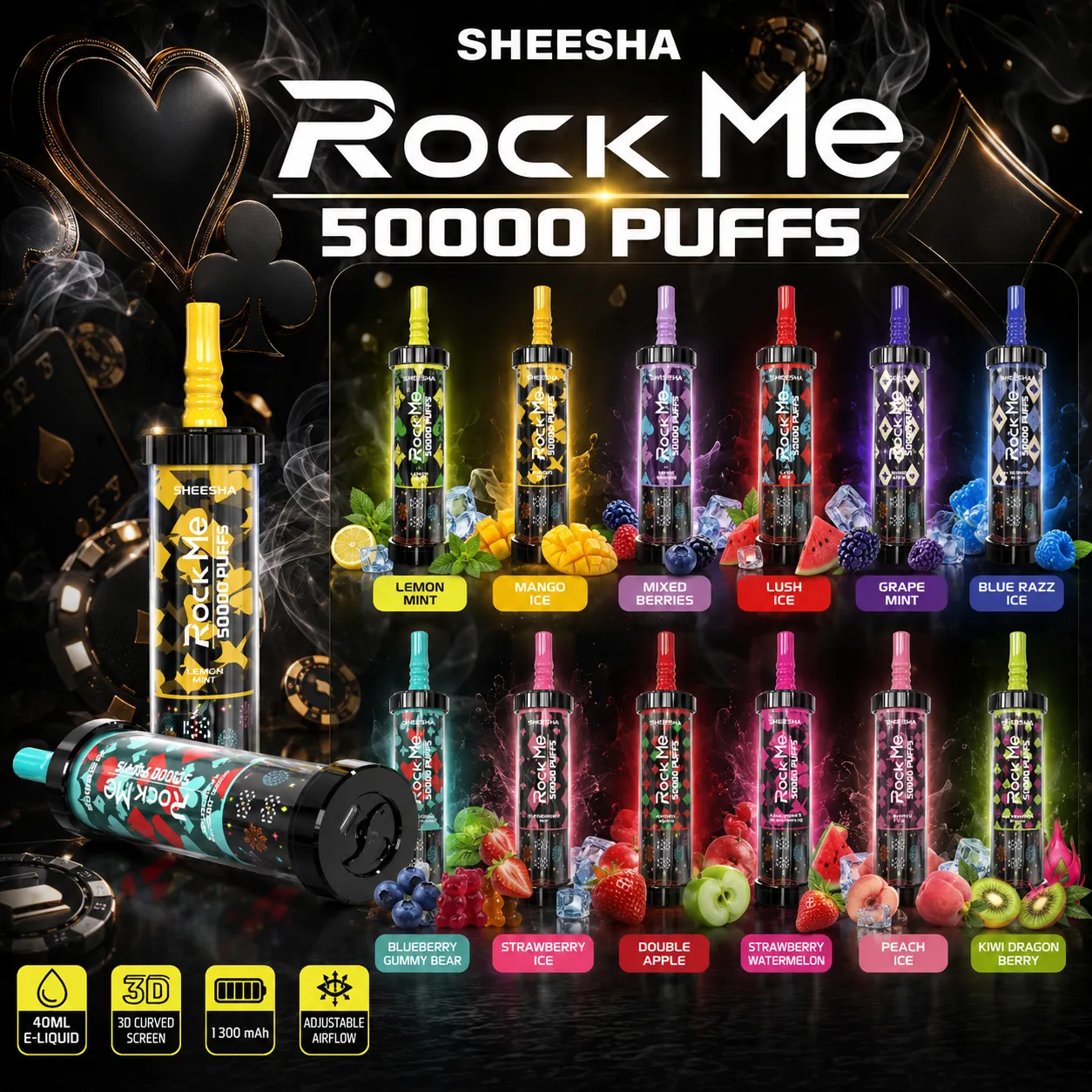 ROCKME SHEESHA 50K Vape | 50000 Puffs mysite fumotvapeshop