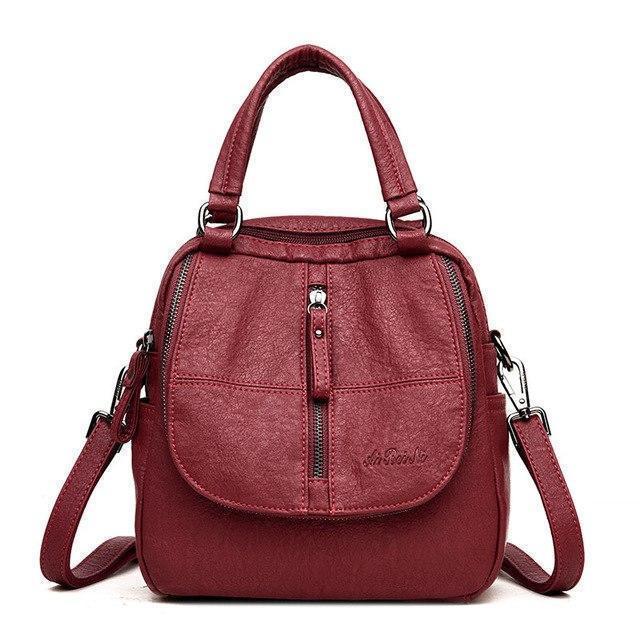 Fashion Leather Multipurpose Backpack Shoulder Handbag | 168DEAL