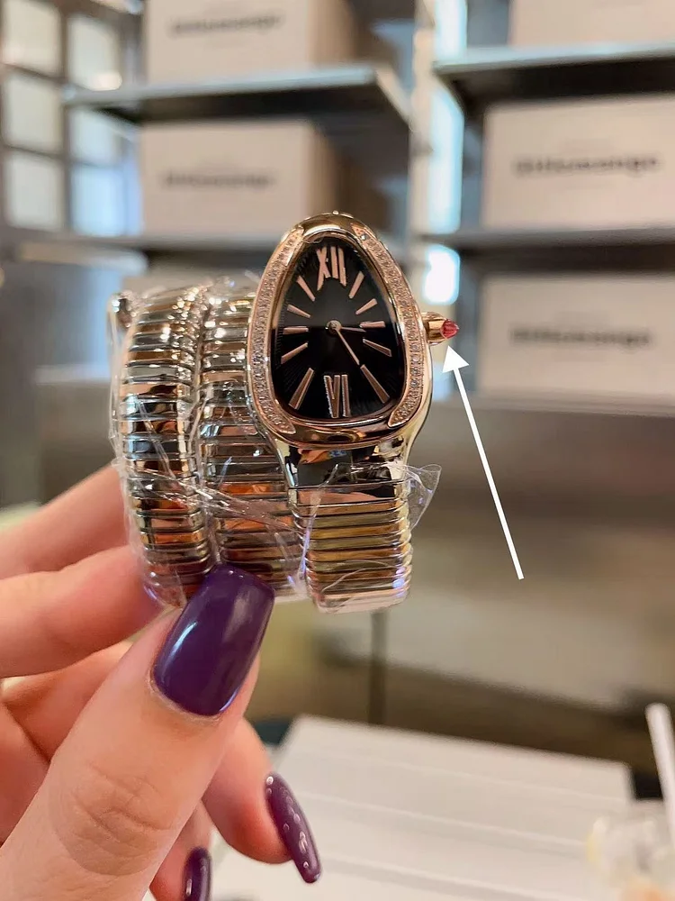 Fashion Women's Watches Hot Sell Unique Snake Shape Watch for Women 