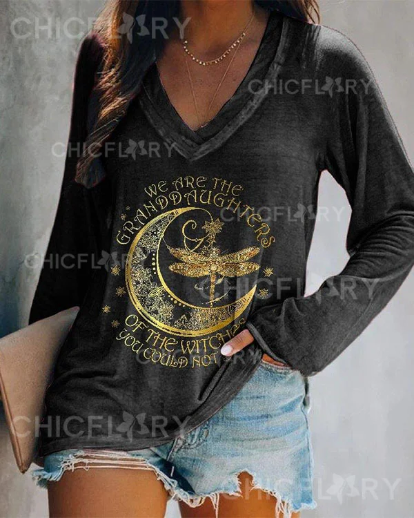 We Are The Granddaughters Of The Witches You Could Not Burn Printed Women's T-shirt