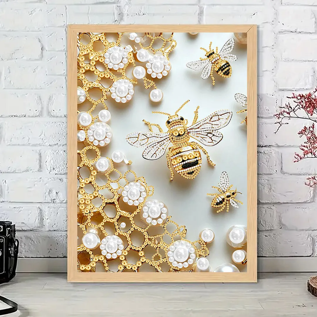Pearl Painting Kit for Adults Bee Honeycomb 11.81x15.75in