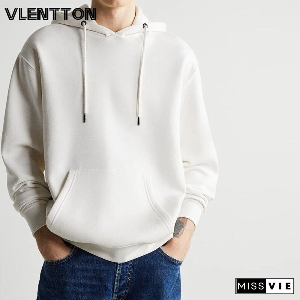 Autumn Winter Men Black Hoodie Multicolor Basic Hoodies Sweatshirts Casual Long Sleeve Loose Pullovers Tops Male