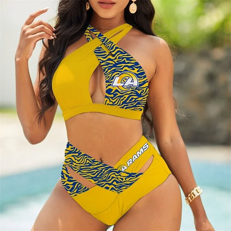 Los Angeles Rams
Limited Edition two Pieces Bikini Set Hollow Out Push Up Swimsuit