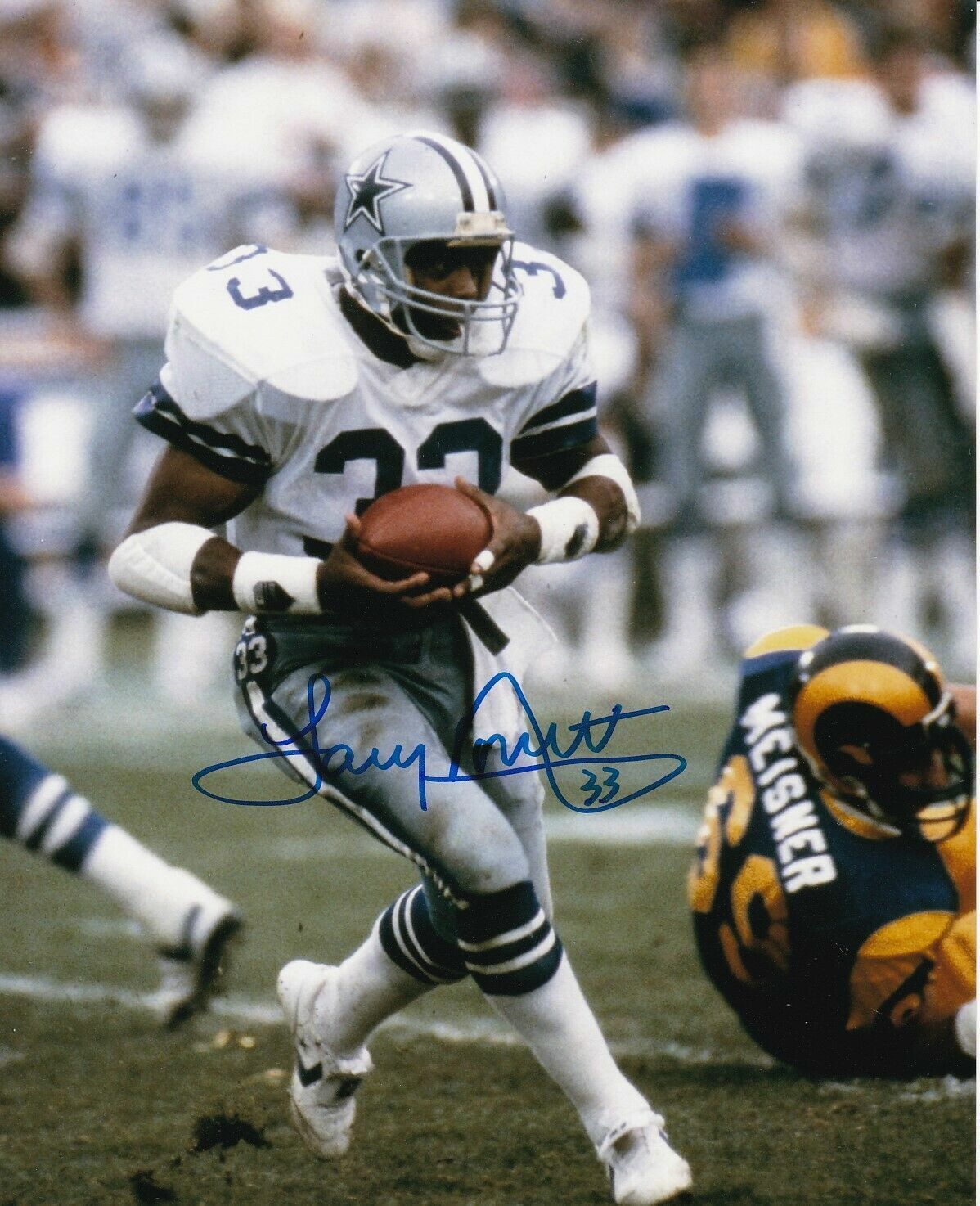 Tony Dorsett 8x10 Signed Autographed Photo Poster painting ( HOF Cowyboys ) REPRINT