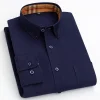 Men's Business Casual Pure Cotton Striped Long-sleeved Shirt