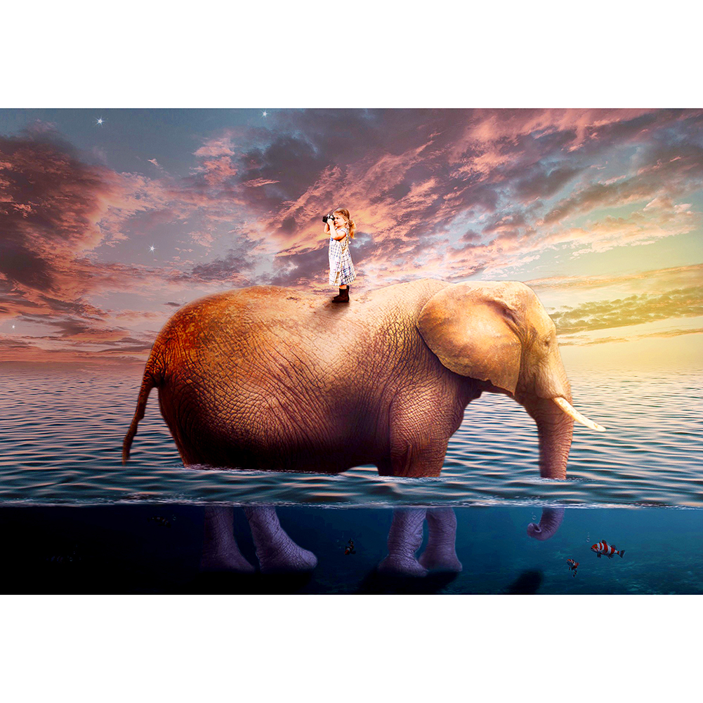 

Elephant on Sea - 1000 Pieces Jigsaw Puzzle, 501 Original