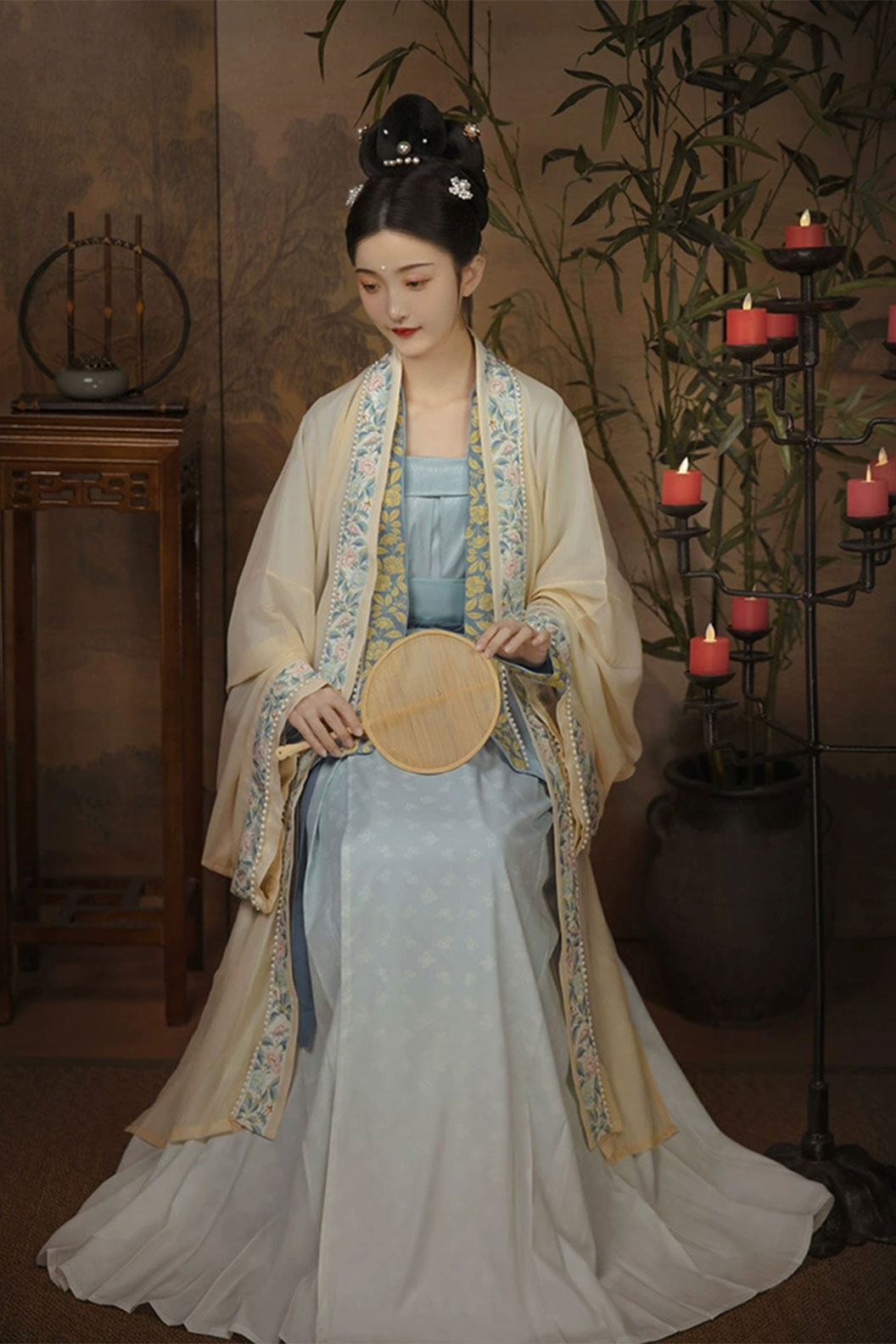 Song dynasty hanfu multi-pleated skirt hanfu dress typical Chinese clothing - haiyitang 海邑棠 Stupa Stones
