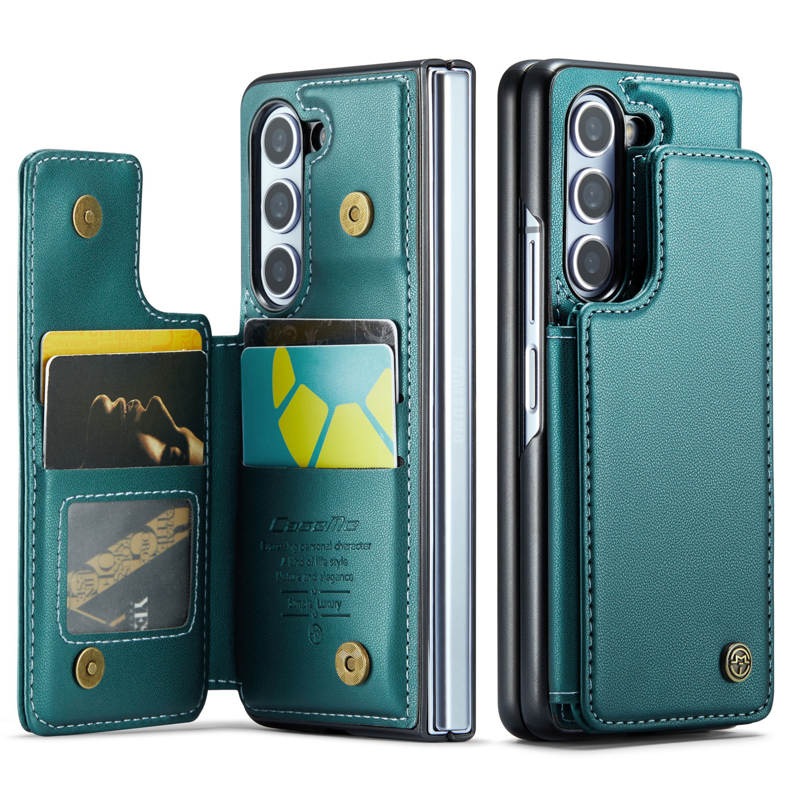 Leather all-inclusive anti-fall wallet holder phone case for Samsung Z Fold3/4/5