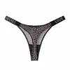 Women's Sexy Rhinestone Thongs Low Waist High Cut Bikini Underwear Hipster T Back Panties