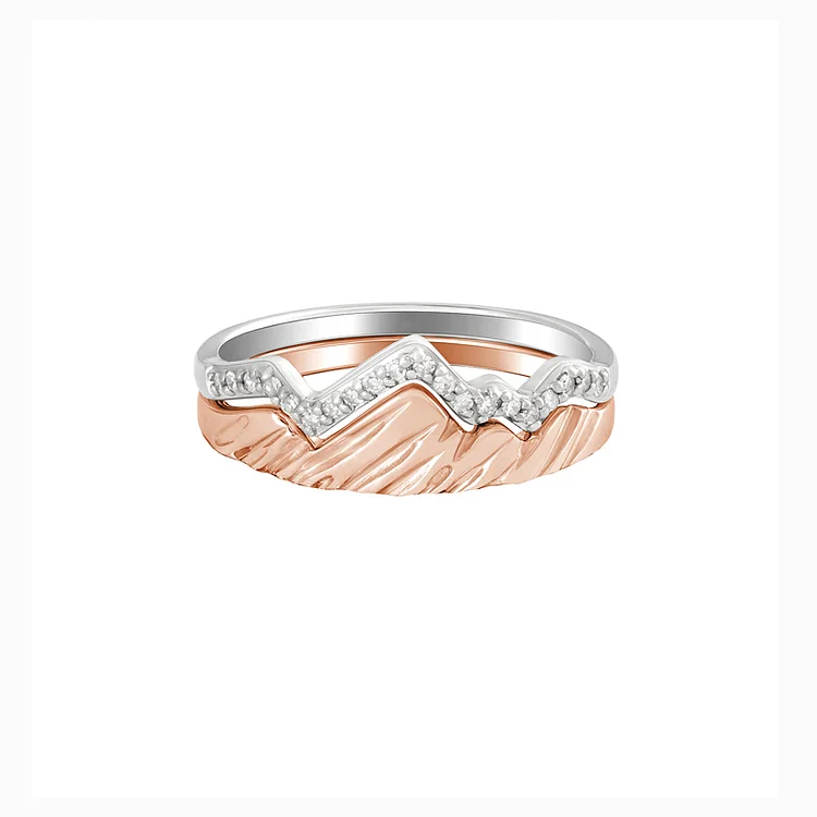S925 Even Though Life May be Hard Right Now It'll be Beautiful When You Get to The Top Ring in Rose Gold