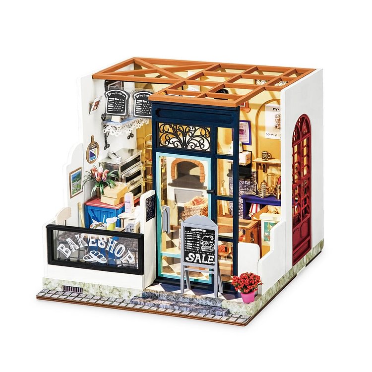 Rolife Nancy's Bake Shop Miniature Dollhouse Kit DG143 | Robotime Online