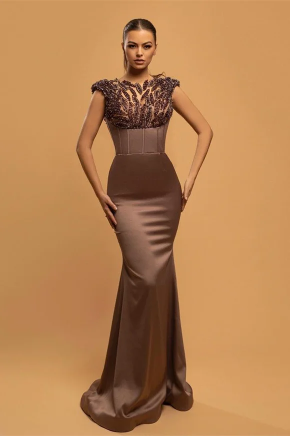 green emerald velvet dress Chocolate Satin Tull Ball Gown Strapless Charming Prom Dresses, CP0794 US10 / As Pic