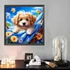 Chien - perceuse ronde peinture diamant - 40*40cm