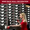 [US Local Warehouse] 5 Pack 12 Bottle Wine Rack Wall Mounted for 60 Bottles DIY Detachable Wine Holder Metal Storage Rack for Kitchen Dining Room Bar