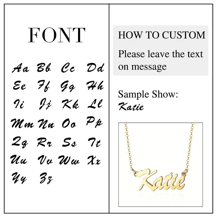 Custom Name Necklace Sterling Silver Personalized Name Chain Gold