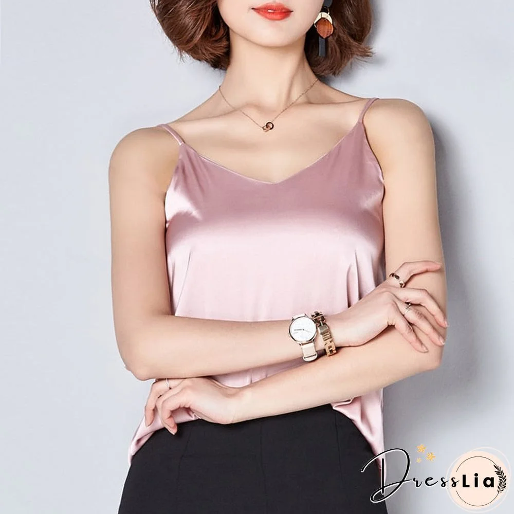 Christmas Gift Women Camis Silk Crop Top Women Camisole Summer Style Sexy Sleeveless Vest Slim White Halter Tank Top Roupas Femininas