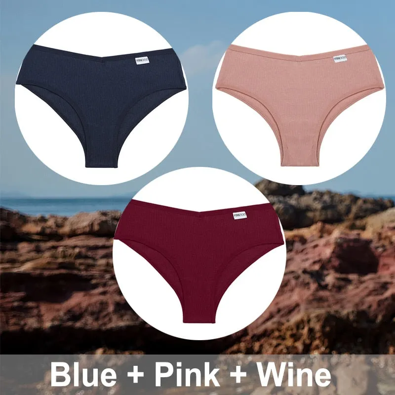 3PCS/Set M-XXXL Plus Size Cotton Panties Women Underwear Sexy Lingerie Female Underpants Intimates Brazillian Pantys Sexy Briefs